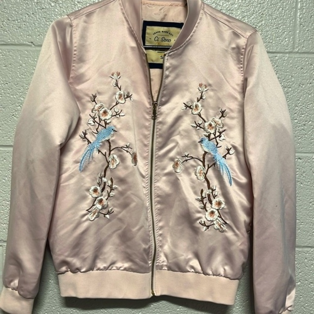 Ci Sono Originals floral bird embroidered jacket size S